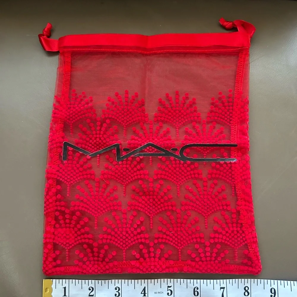 MAC Cosmetics Red Lace Cosmetic Bag
